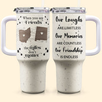 Custom Tumbler 40Oz For Long Distance Friends - Personalized 40oz Tumbler With Straw