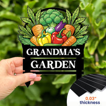 Custom Vegetables Floral Garden - Personalized Metal Garden Stake