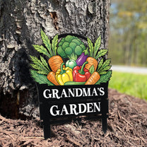 Custom Vegetables Floral Garden - Personalized Metal Garden Stake