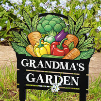 Custom Vegetables Floral Garden - Personalized Metal Garden Stake