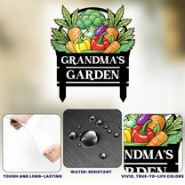 Custom Vegetables Floral Garden - Personalized Metal Garden Stake