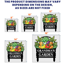 Custom Vegetables Floral Garden - Personalized Metal Garden Stake