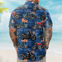 Custom Vintage Bikes Photo Motorbicycles For Bikers, Men, Husband - Custom Photo Hawaiian Shirt