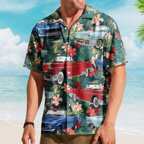 Custom Vintage Car Muscle Cars For Men, Husband - Custom Photo Hawaiian Shirt