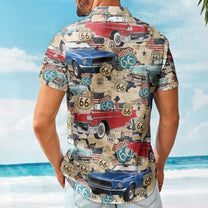 Custom Vintage Cars Muscle Cars For Men, Husband - Custom Photo Hawaiian Shirt