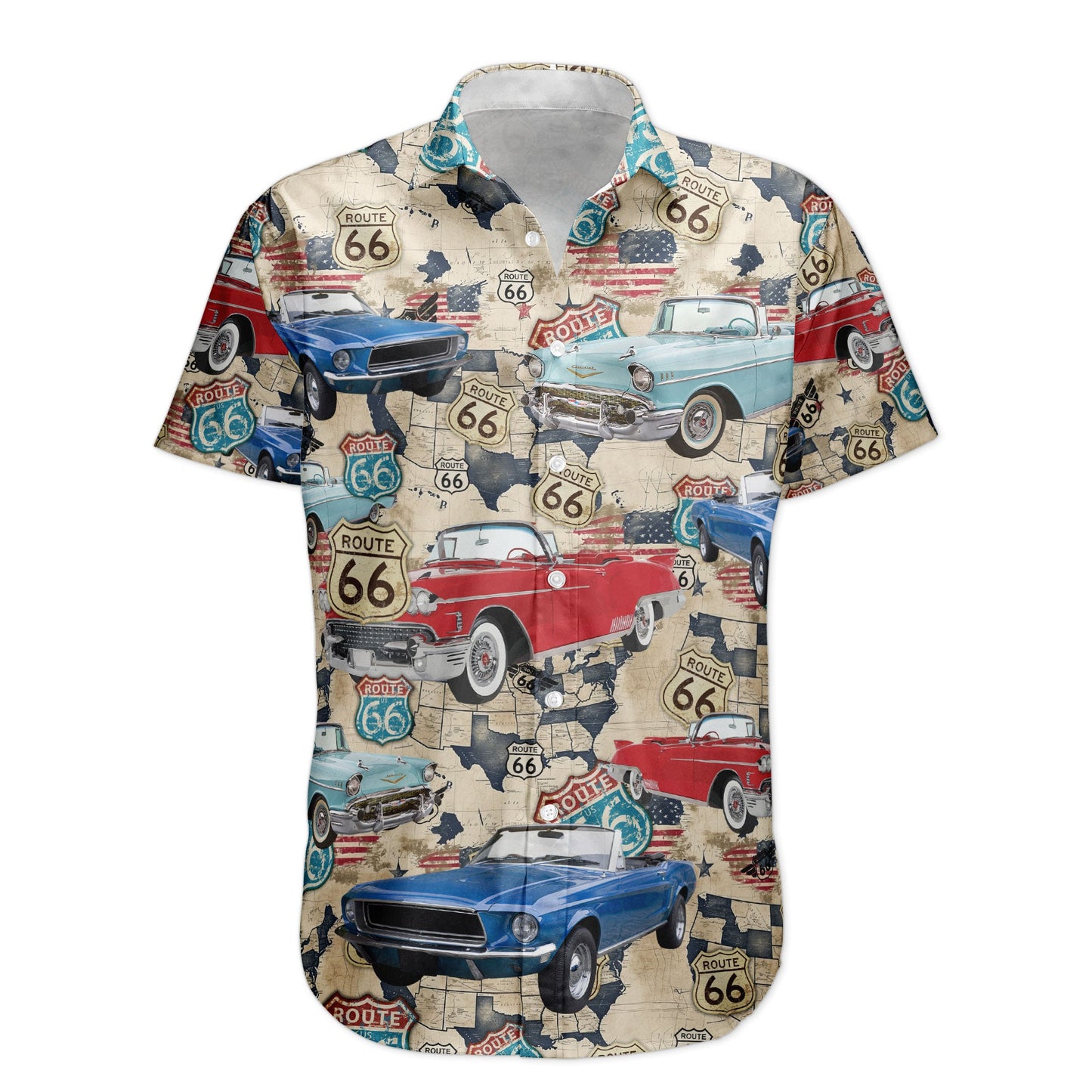 Custom Vintage Cars Muscle Cars For Men, Husband - Custom Photo Hawaiian Shirt