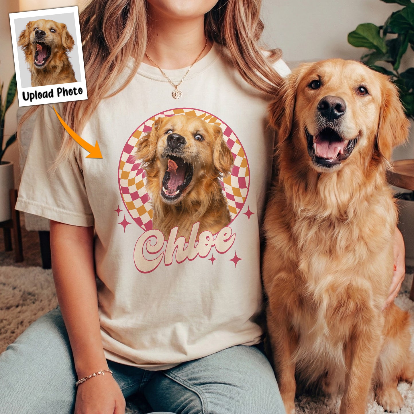 Custom Vintage Pet Photo - Personalized Photo Comfort Tee