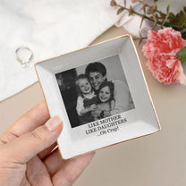Custom Vintage Photo & Message - Mother's Day Gifts For Mom - Personalized Photo Jewelry Dish