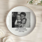Custom Vintage Photo & Message - Mother's Day Gifts For Mom - Personalized Photo Jewelry Dish