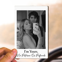 Custom Vintage Retro Couple Photo - Personalized Wooden Photo Car Visor Clip