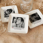 Custom Vintage Retro Couple Photo Trinket Tray For Wife, Girlfriend, Her - Personalized Photo Jewelry Dish