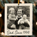 Custom Vintage Retro Polaroid Photo Christmas For Kids, Family, Siblings, Grandparents - Personalized Acrylic Ornament