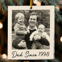Custom Vintage Retro Polaroid Photo Christmas For Kids, Family, Siblings, Grandparents - Personalized Acrylic Ornament