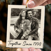 Custom Vintage Retro Polaroid Photo Christmas For Kids, Family, Siblings, Grandparents - Personalized Acrylic Ornament