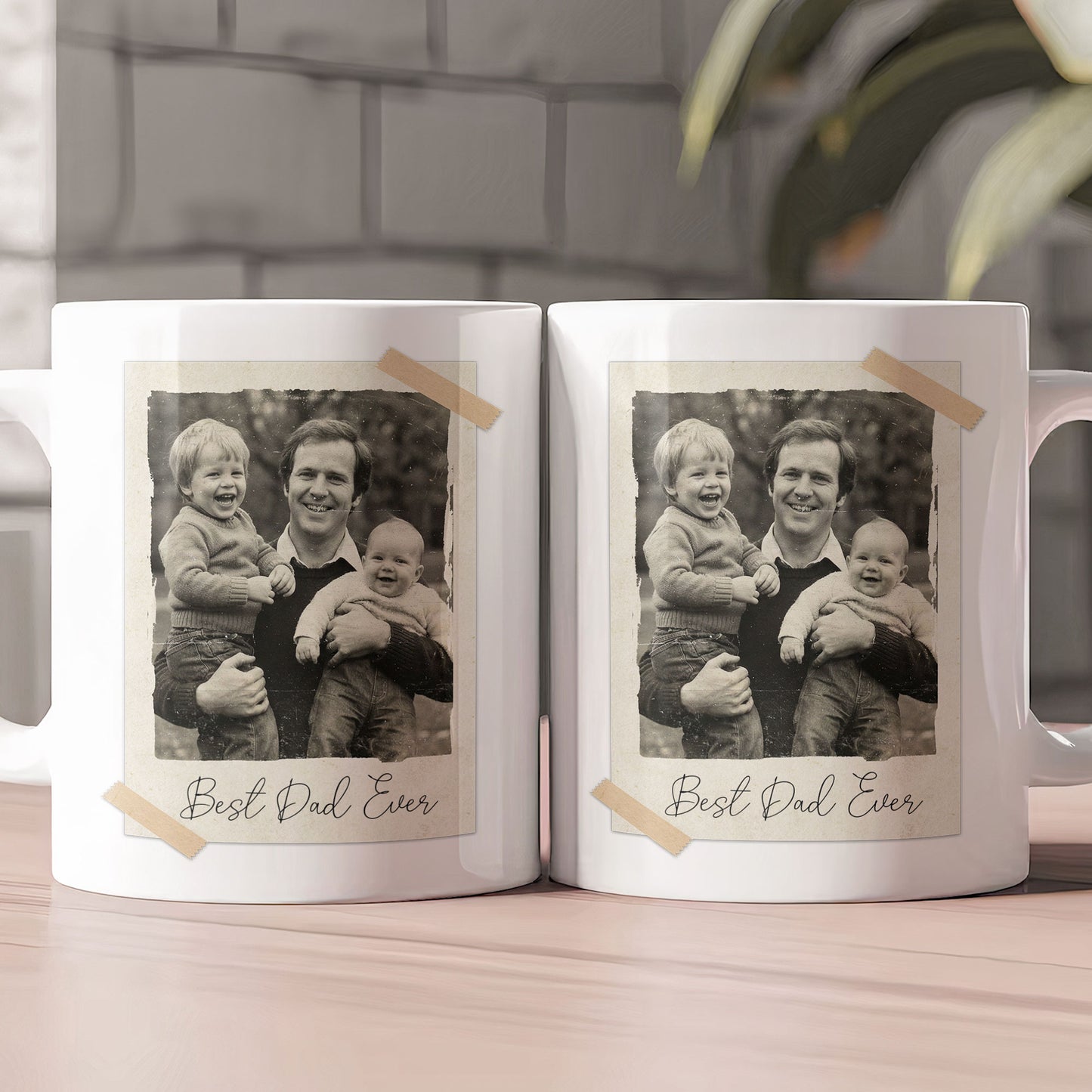 Custom Vintage Retro Polaroid Family Photo For Mom, Dad, Grandparents, Daughter, Son - Personalized Photo Mug