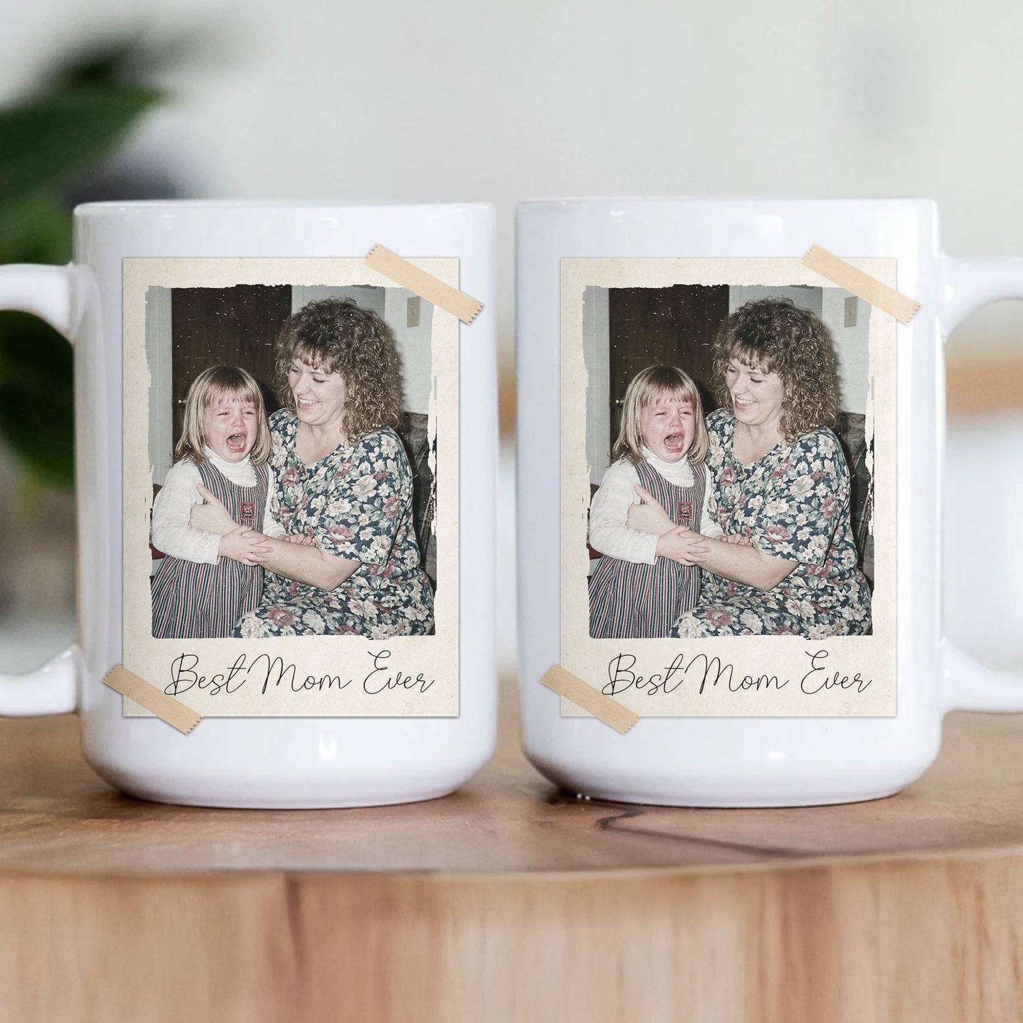 Custom Vintage Retro Polaroid Family Photo For Mom, Dad, Grandparents, Daughter, Son - Personalized Photo Mug