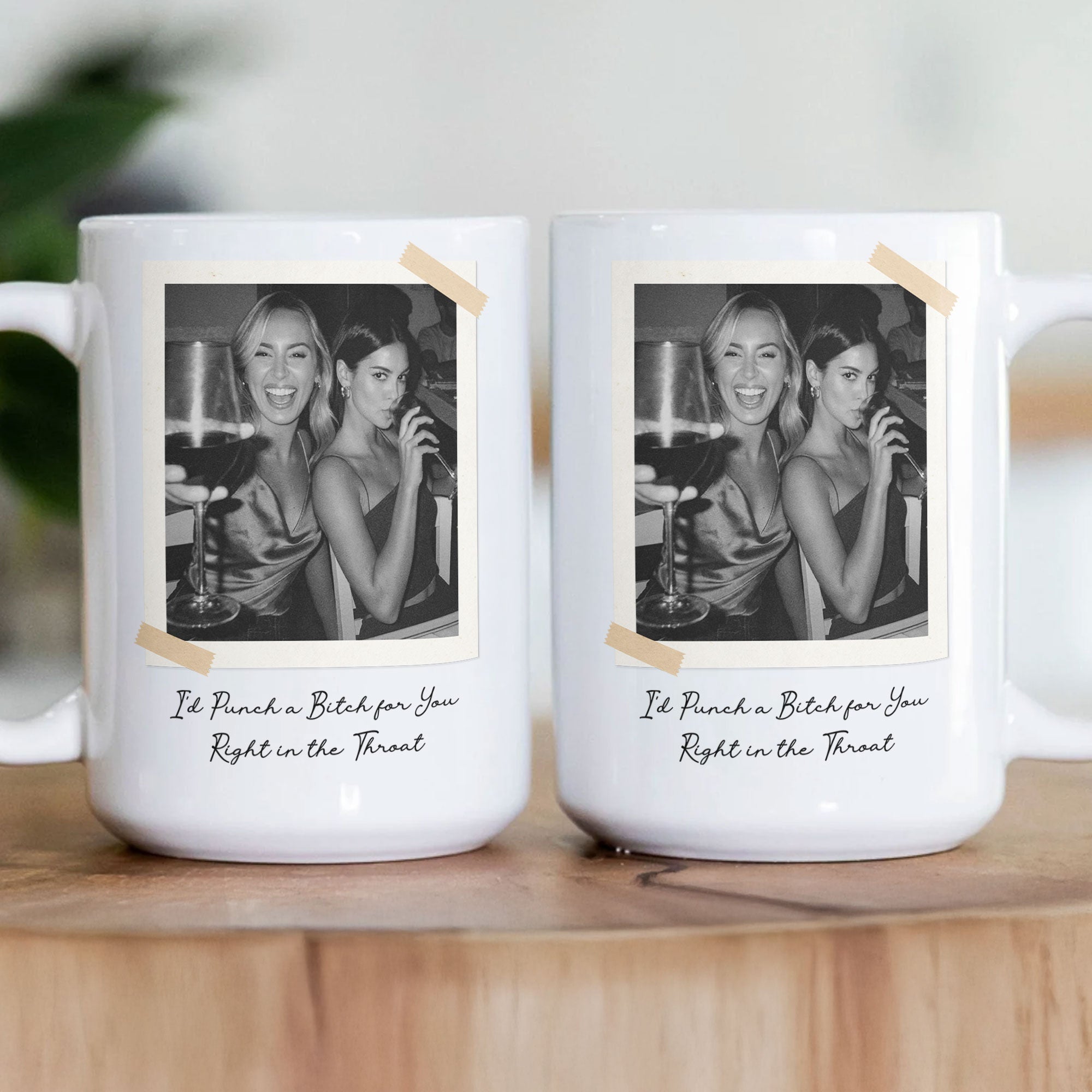 Custom Vintage Retro Polaroid Friendship Photo - Personalized Photo Mug
