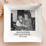 Custom Vintage Retro Polaroid Photo Trinket Tray For Daughter Gifts From Mom, Dad - Personalized Photo Jewelry Dish