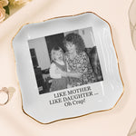 Custom Vintage Retro Polaroid Photo Trinket Tray For Daughter Gifts From Mom, Dad - Personalized Photo Jewelry Dish