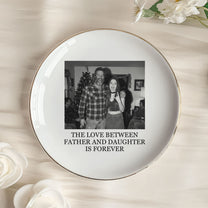 Custom Vintage Retro Polaroid Photo Trinket Tray For Daughter Gifts From Mom, Dad - Personalized Photo Jewelry Dish