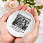 Custom Vintage Retro Polaroid Photo Trinket Tray For Daughter Gifts From Mom, Dad - Personalized Photo Jewelry Dish