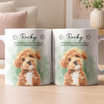 Custom Watercolor Pet Portrait Memorial Gift - Personalized Mug