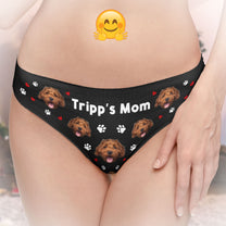 Custom Women's Brief With Pet Face - Personalized Photo Women's Low-Waisted Brief