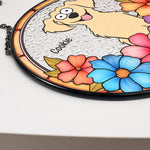 Custom Your Adorable Pet - Personalized Stained Glass Window Hanging Suncatcher