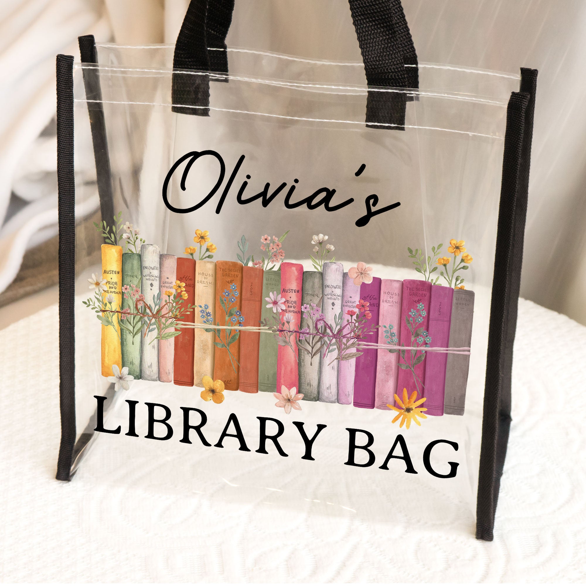 Custom Your Library Bag - Custom Clear Tote Bag – Macorner