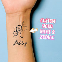 Custom Zodiac Sign Tattoo - Personalized Tattoo