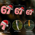 Custom '6 7' Six Seven Gen Z Gen Alpha Slang Meme For Kids Teenagers - Personalized Acrylic Ornament