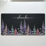 Custom Birth Flower & Name For Her, Coworkers, Friends, Teacher - Personalized Desk Mat