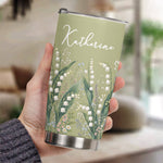 Custom Birth Flower & Name For Her, Gift For Friends, Coworkers, Daughters, Sisters - Personalized Tumbler