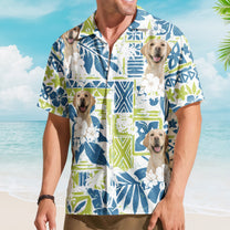 Custom Photo Funny Pet Family Friends Summer Tiki Bar - Custom Photo Hawaiian Shirts