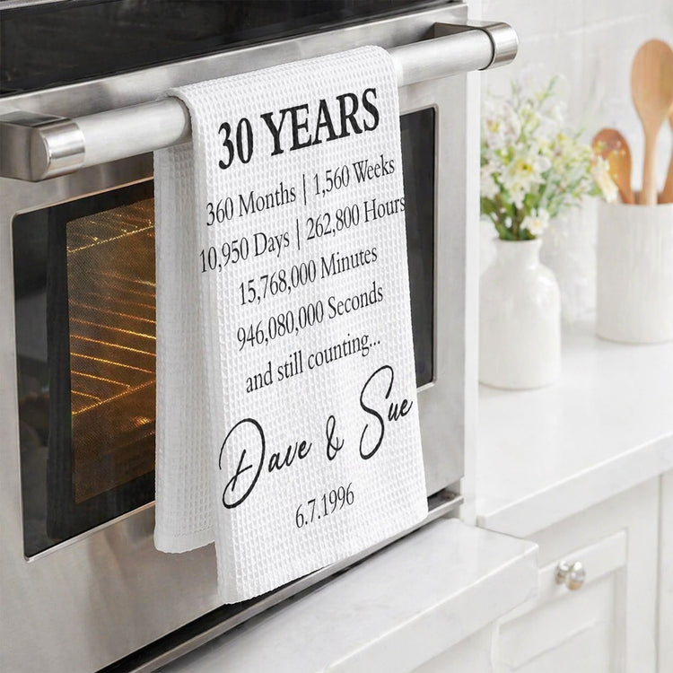 Custom-Anniversary-Counting-Time,-Custom-Year-For-Couples,-Him,-Her,-Parents-Personalized-Kitchen-Towel