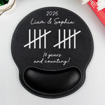Custom-Anniversary Leather Mouse Pad Couple Gift For Him - Personalized Mouse Pad 5