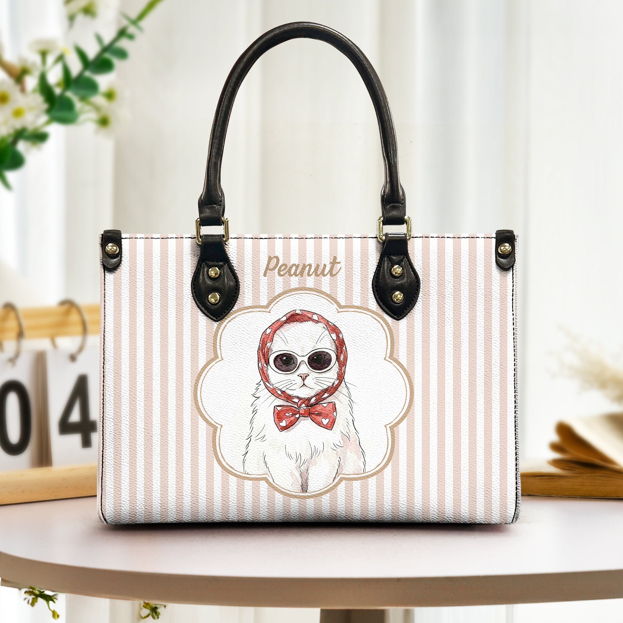 Custom-Bag-With-Pet-Photo-Watercolor-Personalized-Leather-Bag-2