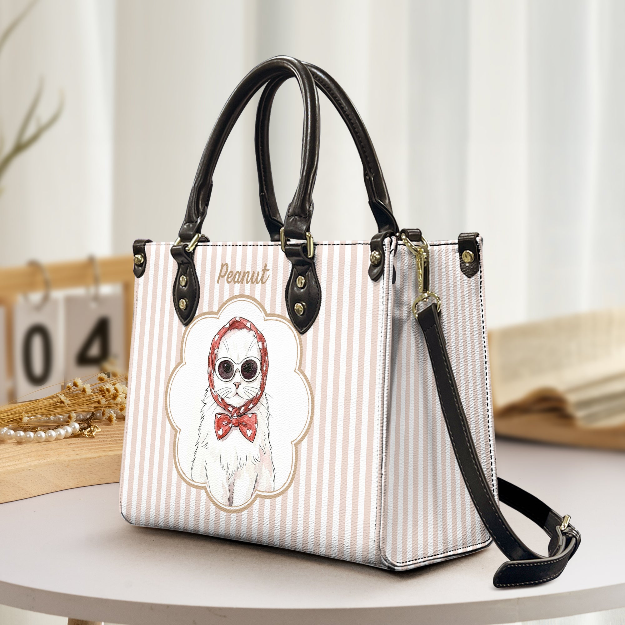 Custom-Bag-With-Pet-Photo-Watercolor-Personalized-Leather-Bag-3