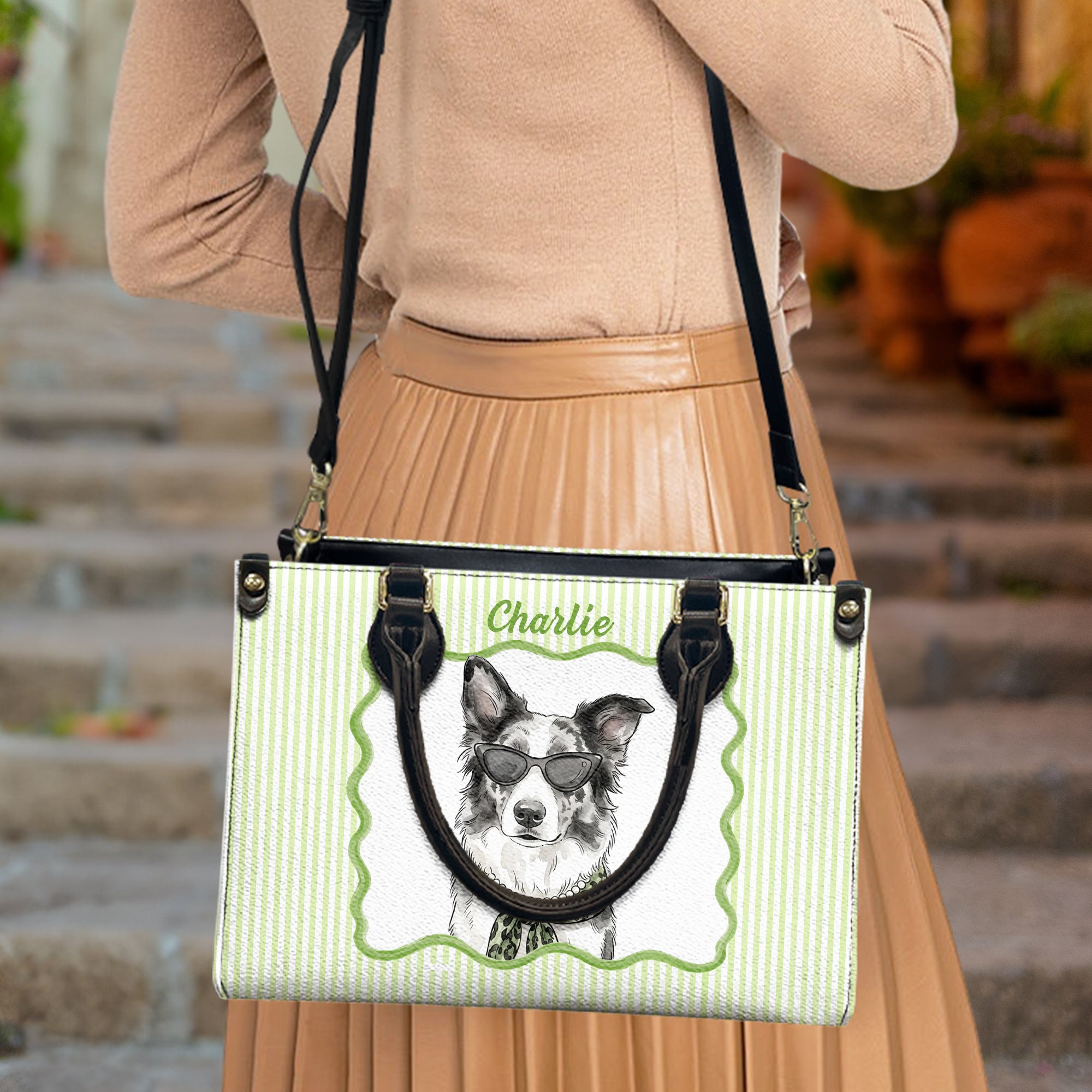 Custom-Bag-With-Pet-Photo-Watercolor-Personalized-Leather-Bag-4