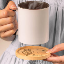Custom Birth Flower - Personalized Wooden Coaster