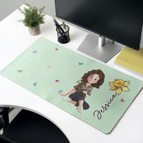 Custom-Birth-Flower-&-Cute-Character-For-Her,-Coworker,-Friends,-Daughter-Personalized-Desk-Mat-2