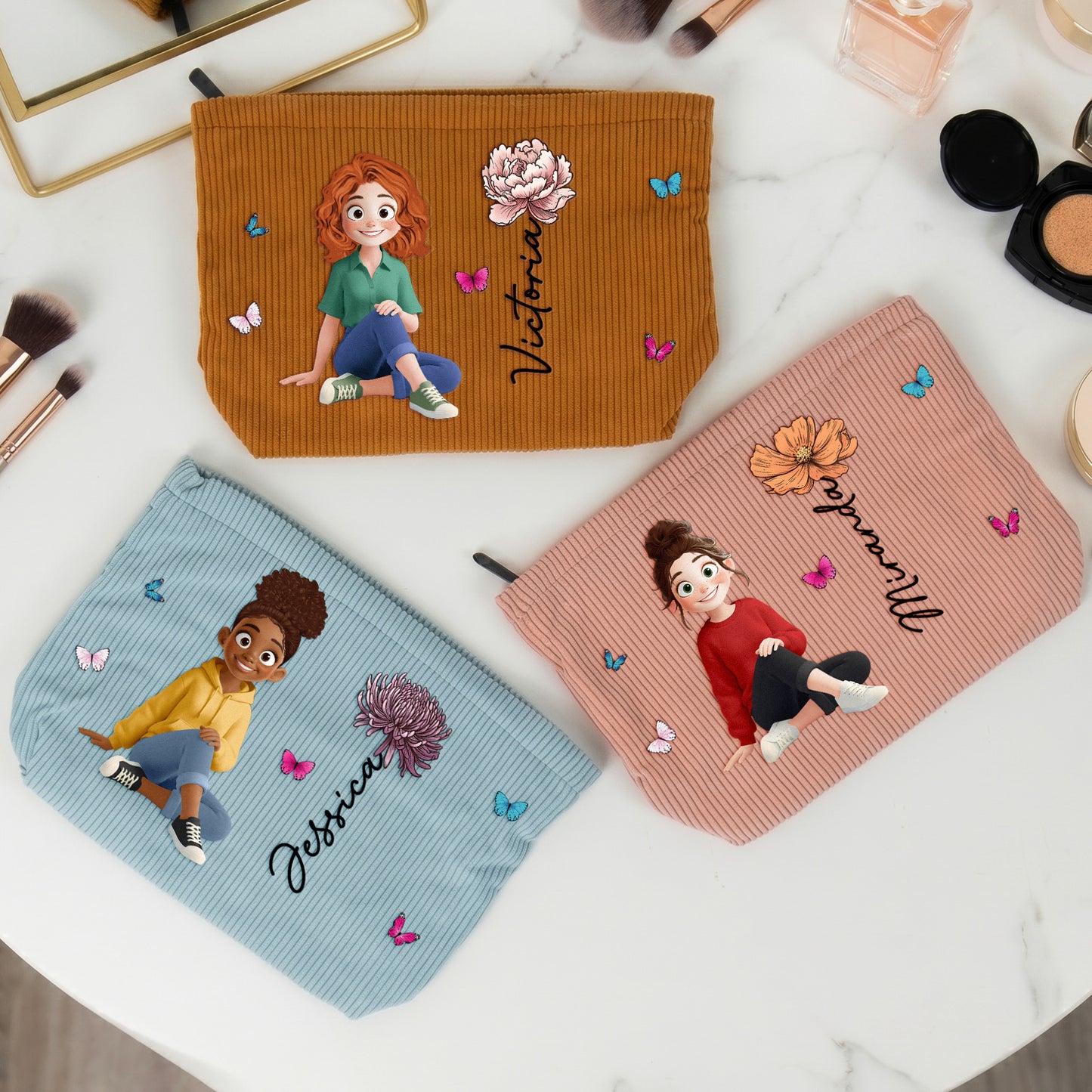 Custom-Birth-Flower-&-Cute-Character-For-Her,-Coworker,-Friends,-Daughter-Personalized-Makeup-Bag-(1.1)