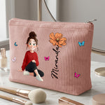 Custom-Birth-Flower-&-Cute-Character-For-Her,-Coworker,-Friends,-Daughter-Personalized-Makeup-Bag-4