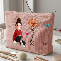 Custom-Birth-Flower-&-Cute-Character-For-Her,-Coworker,-Friends,-Daughter-Personalized-Makeup-Bag-4