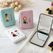 Custom-Birth-Flower-&-Cute-Character-For-Her,-Coworker,-Friends,-Daughter-Personalized-Mirror-3