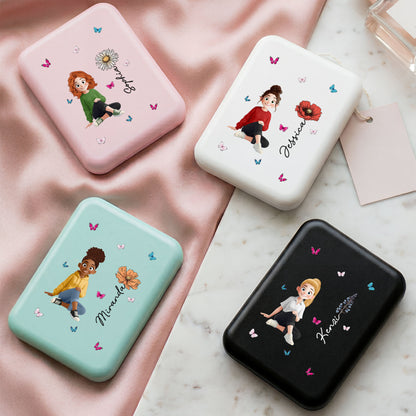 Custom-Birth-Flower-&-Cute-Character-For-Her,-Coworker,-Friends,-Daughter-Personalized-Mirror-6