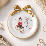 Custom-Birth-Flower-&-Cute-Character-For-Her,-Coworkers,-Friends,-Daughter,-Granddaughter-Personalized-Jewelry-Dish2