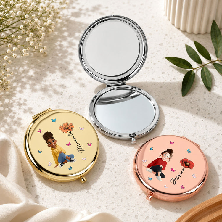 Custom-Birth-Flower-&-Cute-Character-For-Her,-Coworkers,-Friends,-Daughter-Personalized-Jewelry-Dish-1