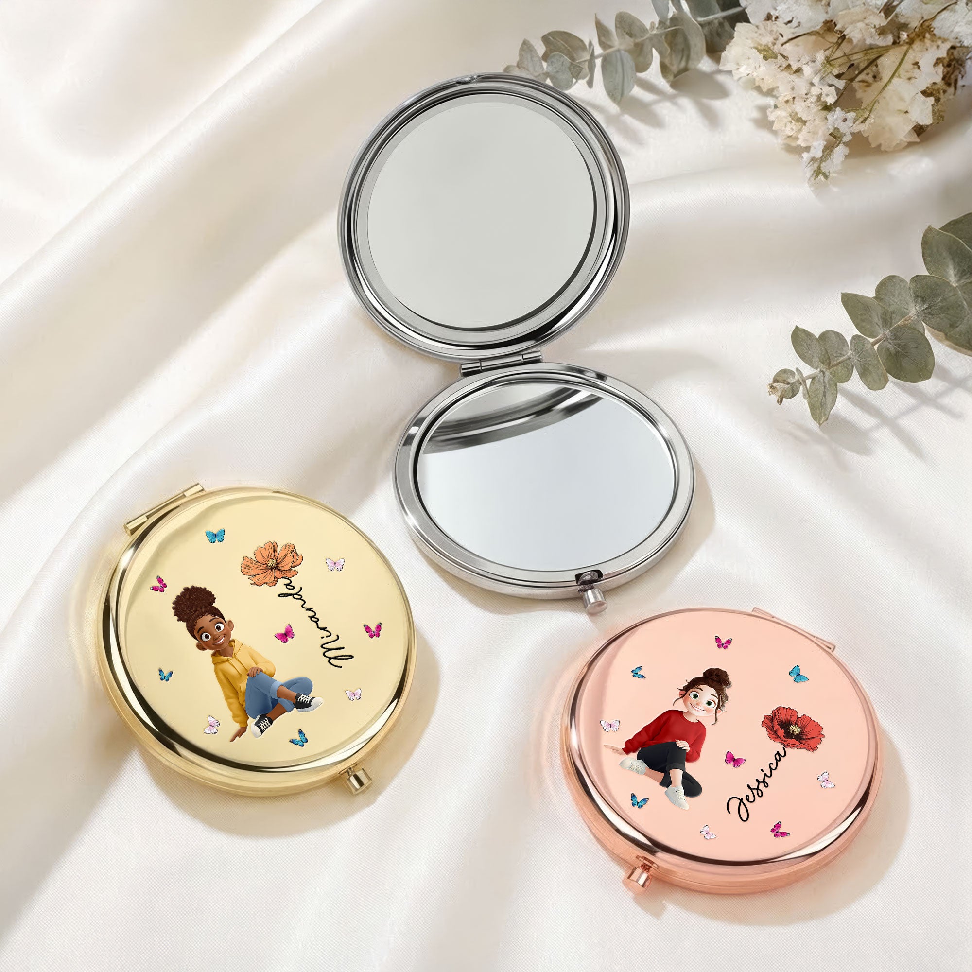 Custom-Birth-Flower-&-Cute-Character-For-Her,-Coworkers,-Friends,-Daughter-Personalized-Jewelry-Dish-7