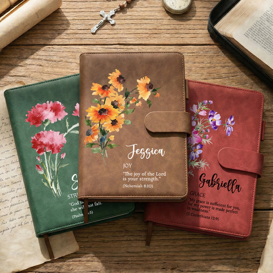 Custom-Birth-Flower-Initial-With-Bible-Verse-Personalized-Leather-Prayer-Journal-1